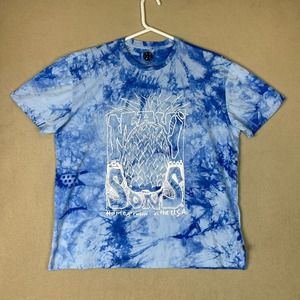 Maui and Sons T-Shirt Adult Extra Large Blue Pineapple Short Sleeve Beach‎ Mens